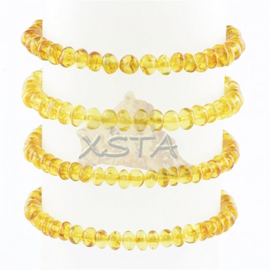Amber bracelet dark yellow